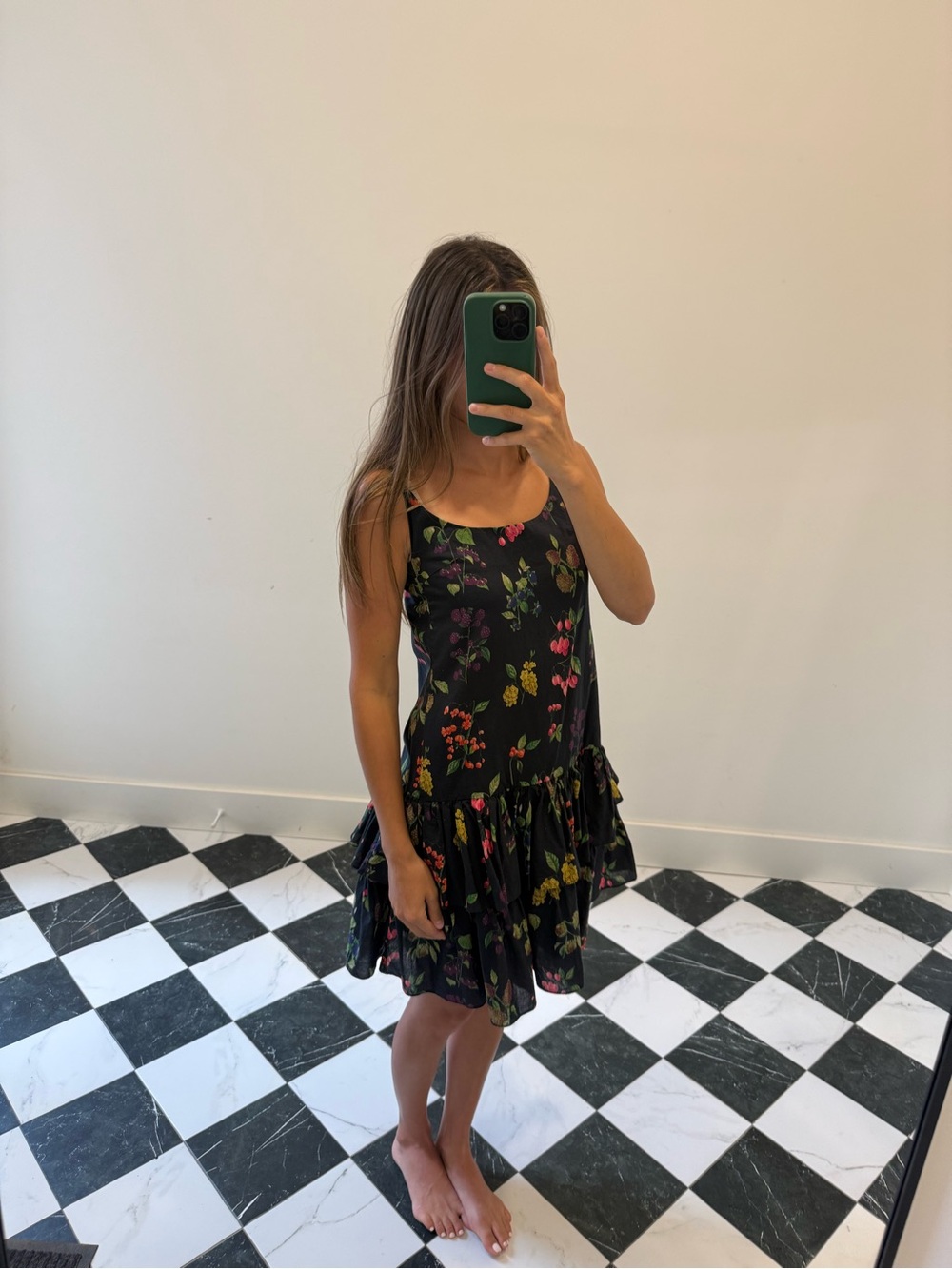 Cara Cara Floral Black Dress XS - Picture 11 of 11